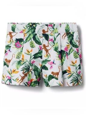 Janie and Jack Tropical Monkey Print Canvas Shorts Size: 2T | Vacay Ready!